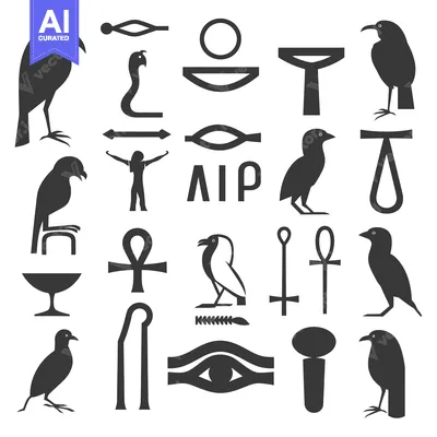 Popular premium asset: Collection of Ancient Egyptian Hieroglyphic Symbols and Birds