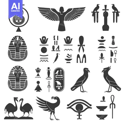 Aset premium populer: Collection of Ancient Egyptian Symbols and Hieroglyphs