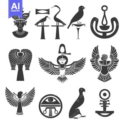 Aset premium populer: Collection of Ancient Egyptian Symbols and Hieroglyphics
