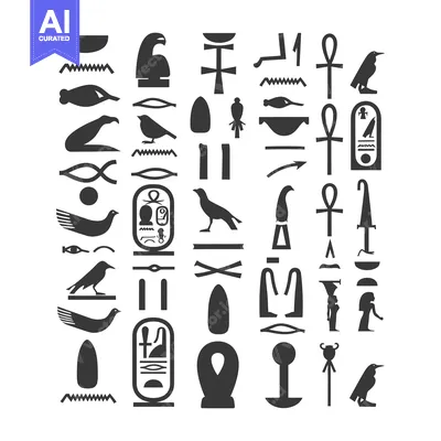 Aset premium populer: Collection of Ancient Egyptian Hieroglyphs and Symbols