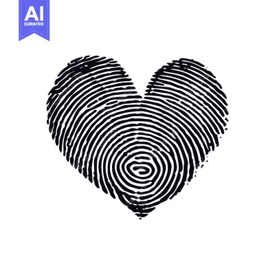 Popular premium asset: A Heart-Shaped Fingerprint Graphic