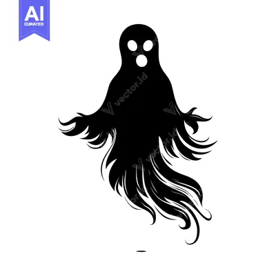Popular premium asset: Black and White Ghost with Three Eyes and an Open Mouth