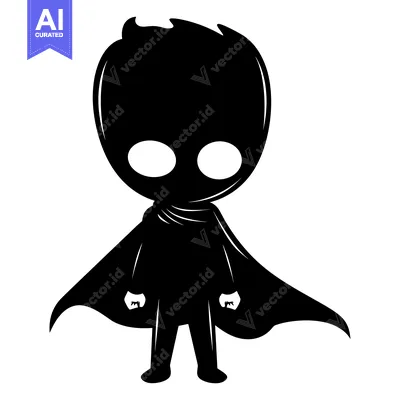 Aset premium populer: Silhouette of a Superhero with a Cape
