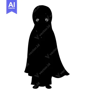 Popular premium asset: Silhouette of a Ghost with Large Eyes