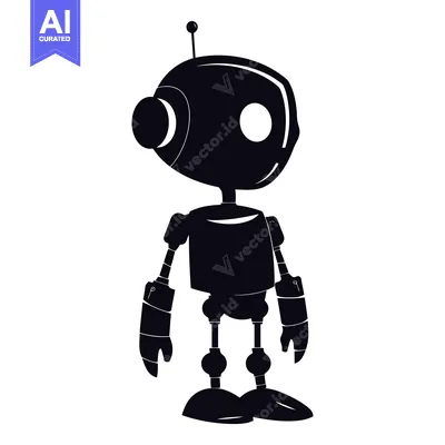 Popular premium asset: Silhouette of a Cartoon Robot with Antenna