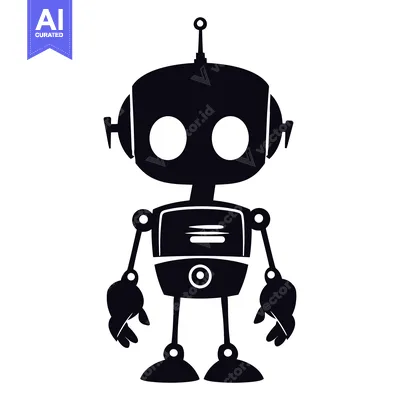 Premium design asset: A Cartoon Robot with a Single Antenna and Round Eyes