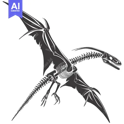 Aset premium populer: Skeletal Dragon in Flight with Spread Wings