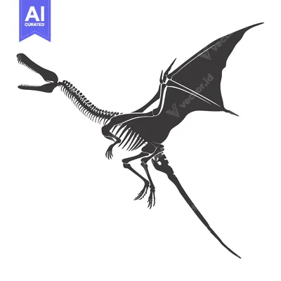 Popular premium asset: Skeletal Silhouette of a Flying Dragon in Mid-Flight