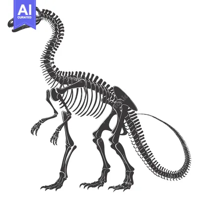 Premium design asset: Detailed Skeletal Structure of a Theropod Dinosaur