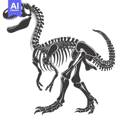 Premium design asset: Tyrannosaurus Rex Skeleton in a Standing Pose