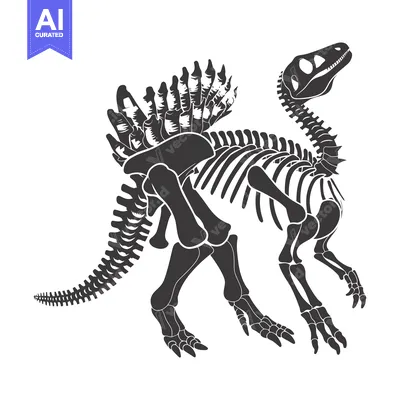 Skeletal Remains of a Spinosaurus Dinosaur