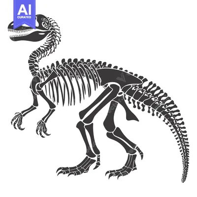 Tyrannosaurus Rex Skeleton Illustration