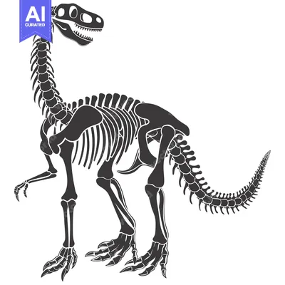 Aset premium populer: Skeletal Remains of a Theropod Dinosaur