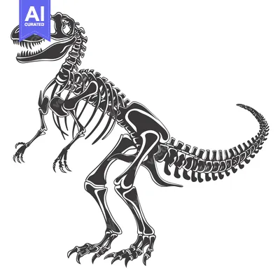 Popular premium asset: A detailed anatomical illustration of a Tyrannosaurus Rex skeleton
