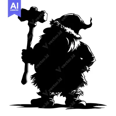 Aset premium populer: Silhouette of a Santa Claus Holding a Hammer