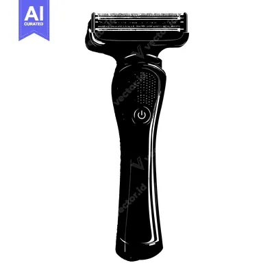 Aset premium populer: Black and White Illustration of an Electric Razor