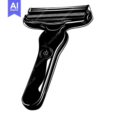 Aset premium populer: Black and White Illustration of an Electric Razor