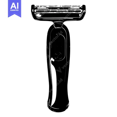 Premium design asset: Black and White Illustration of an Electric Razor