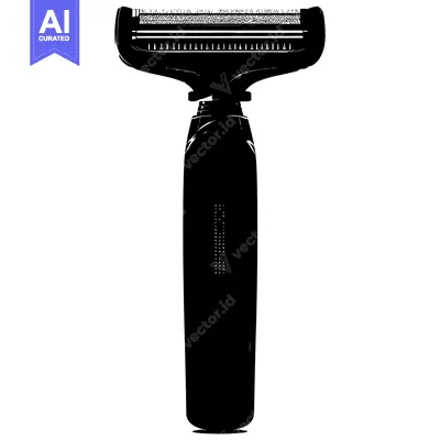 Popular premium asset: Black and White Silhouette of an Electric Razor