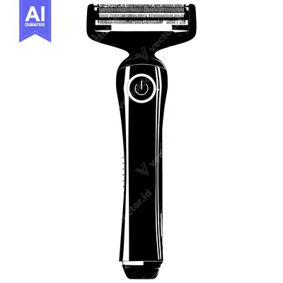 Aset desain premium: Electric Razor with Multiple Blades and Power Button