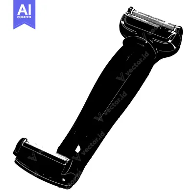 Premium design asset: Black and White Silhouette of an Electric Razor