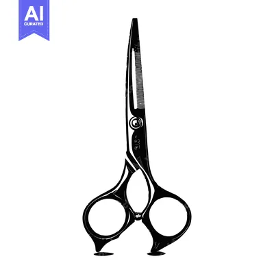 Premium design asset: Black and White Illustration of a Pair of Scissors