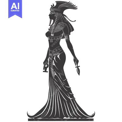 Aset premium populer: Egyptian Goddess with Wings and Ankh in Hand