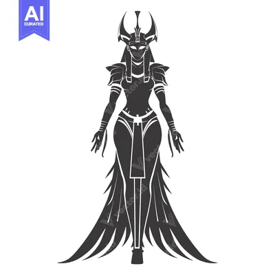 Aset premium populer: Silhouette of a Woman in a Feathered Dress and a Crown