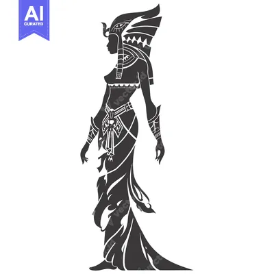 Popular premium asset: Silhouette of an Egyptian Woman in Traditional Dress