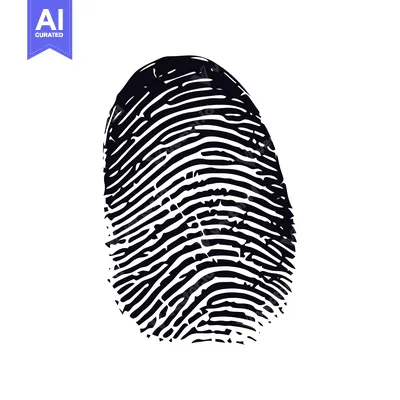 A Black and White Illustration of a Human Fingerprint