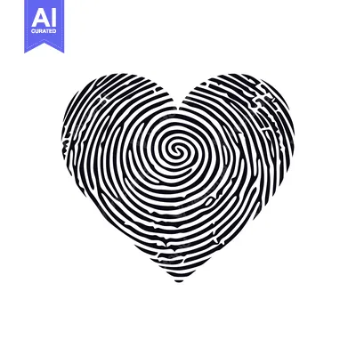 Aset premium populer: Fingerprint in the Shape of a Heart