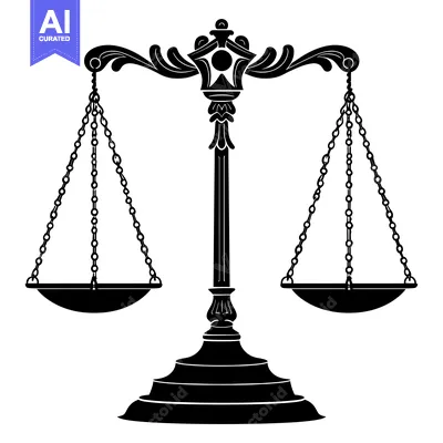 Aset premium populer: Ornate Black and White Silhouette of a Scale