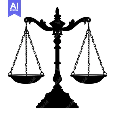 Aset desain premium: Silhouette of a traditional ornate scale