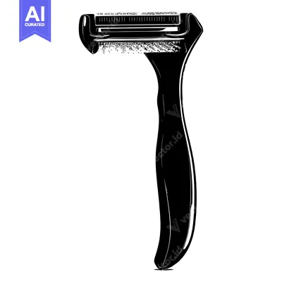 Aset desain premium: Black and white illustration of a vegetable peeler