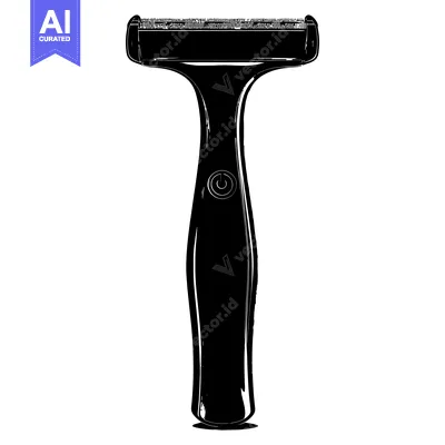 Aset premium populer: Black and White Illustration of an Electric Razor