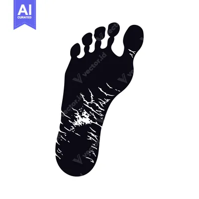 Popular premium asset: Black and White Silhouette of a Human Foot