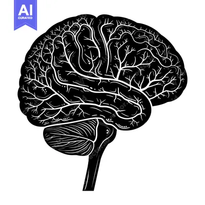 Popular premium asset: Black and White Silhouette of a Human Brain