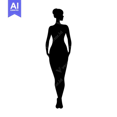 Popular premium asset: Silhouette of a Woman Standing with Her Hands in Her Pockets