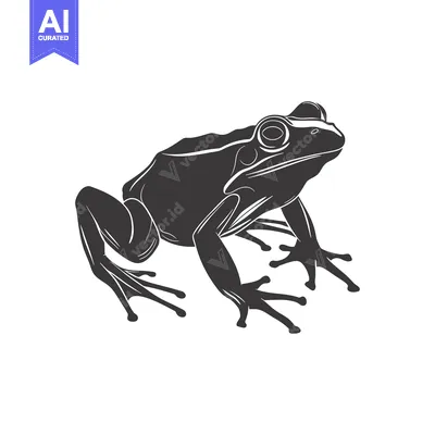 Popular premium asset: Silhouette of a Frog with Detailed Features
