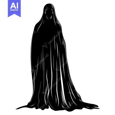 Silhouette of a Figure Cloaked in Darkness