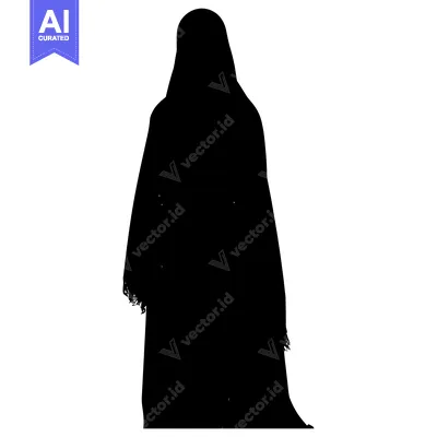 Popular premium asset: Silhouette of a woman wearing a long, flowing garment