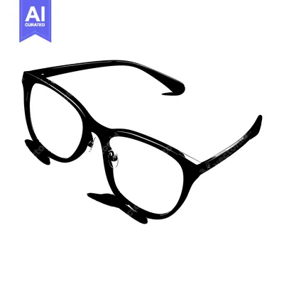 Aset desain premium: Black and White Silhouette of Eyeglasses