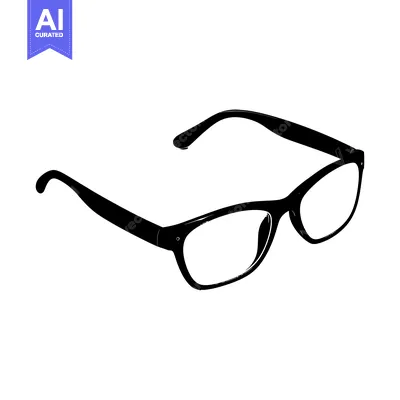 Premium design asset: Black Silhouette of a Pair of Glasses