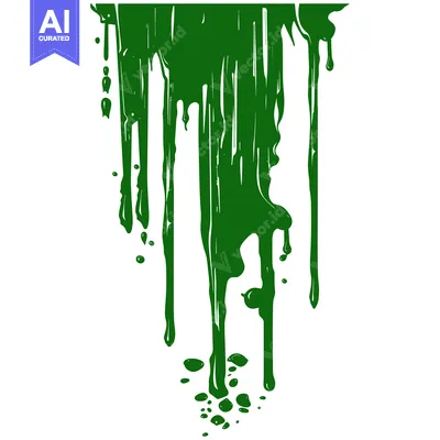 Popular premium asset: Green paint dripping down, abstract background.