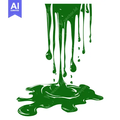 Aset premium populer: Green Slime Dripping and Splattering Abstract.