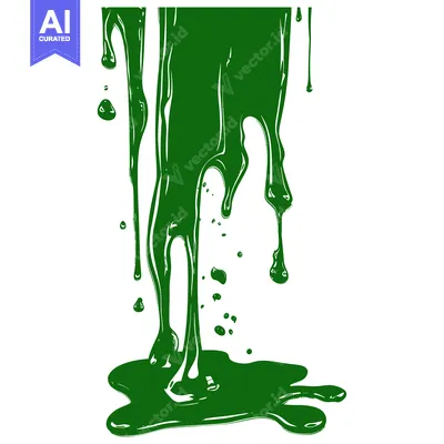 Green Slime Dripping and Splattering.