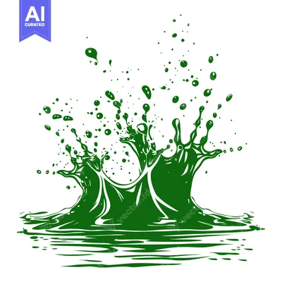 Aset premium populer: Vibrant Green Liquid Splash Explosion.