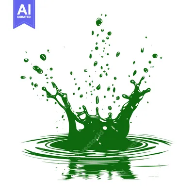 Popular premium asset: Green Liquid Splash Crown Shape Isolated on White Background.