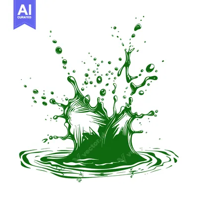 Aset premium populer: Vibrant Green Liquid Splash Explosion.