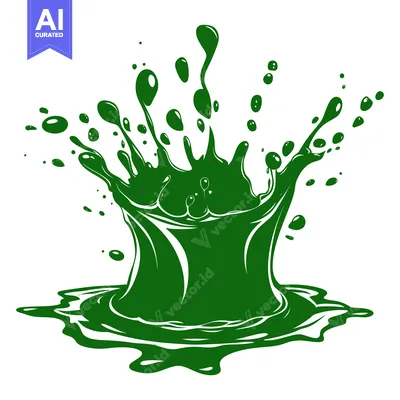 Aset premium populer: Vibrant Green Liquid Splash Explosion.